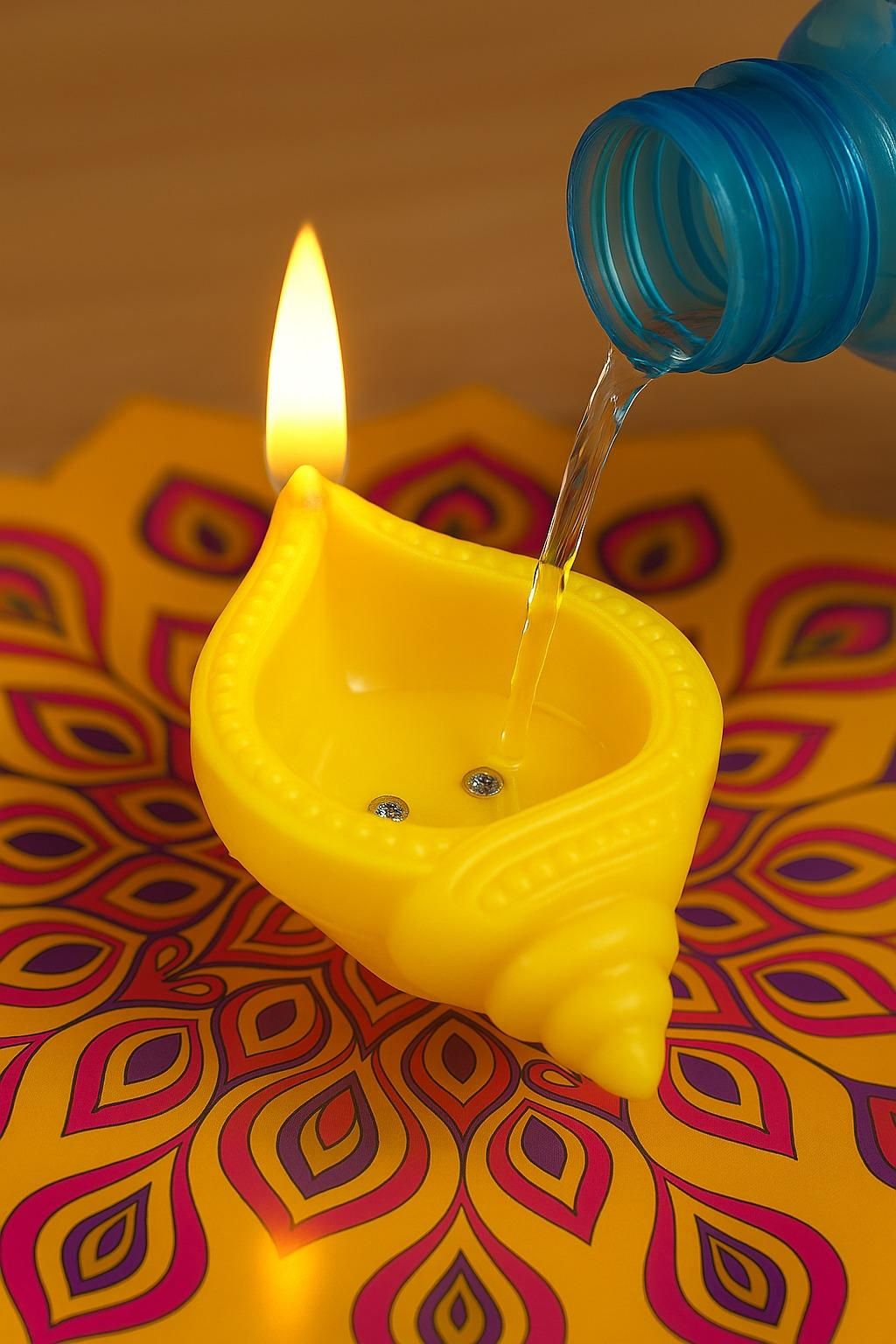 🌟 Water Sensor Diya Set – Electric LED Diyas (Shankh™)