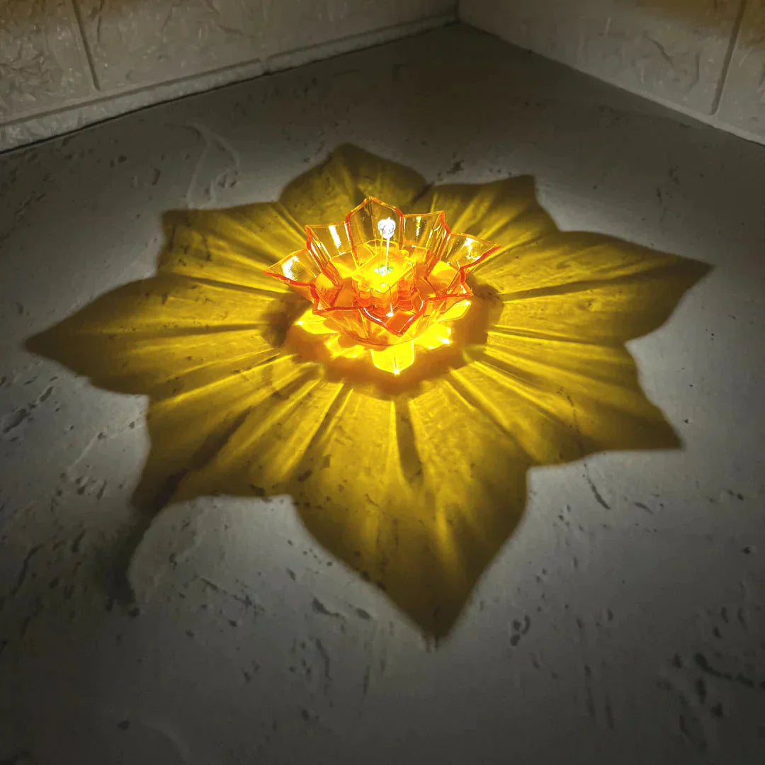 🌈 3D Reusable Reflective Shadow Colourful Water Sensor Diya