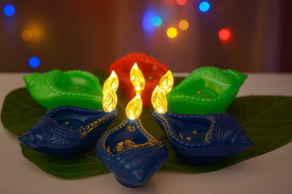 🌟 Water Sensor Diya Set – Electric LED Diyas (Shankh™)