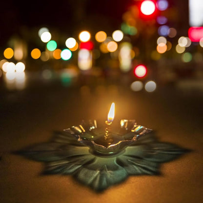 🌈 3D Reusable Reflective Shadow Colourful Water Sensor Diya